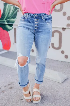 Basil Cuffed Boyfriend Jean