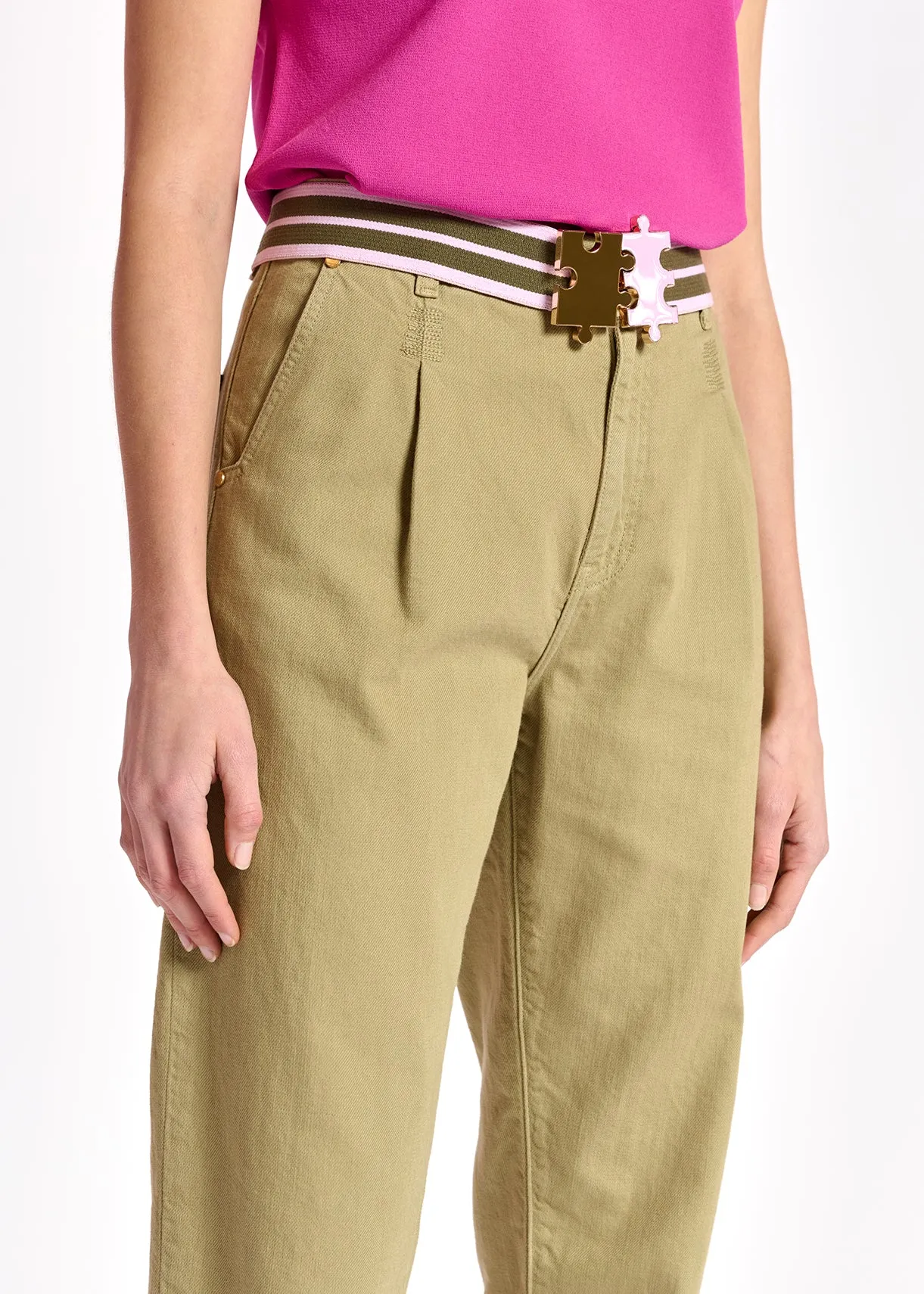Beige denim boyfriend jeans