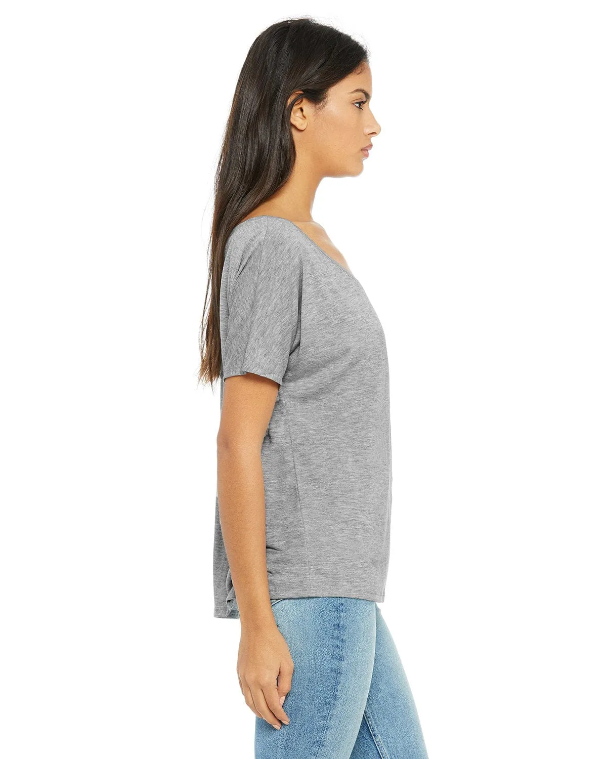 Bella Canvas Ladies Slouchy T-Shirt | Athletic Heather