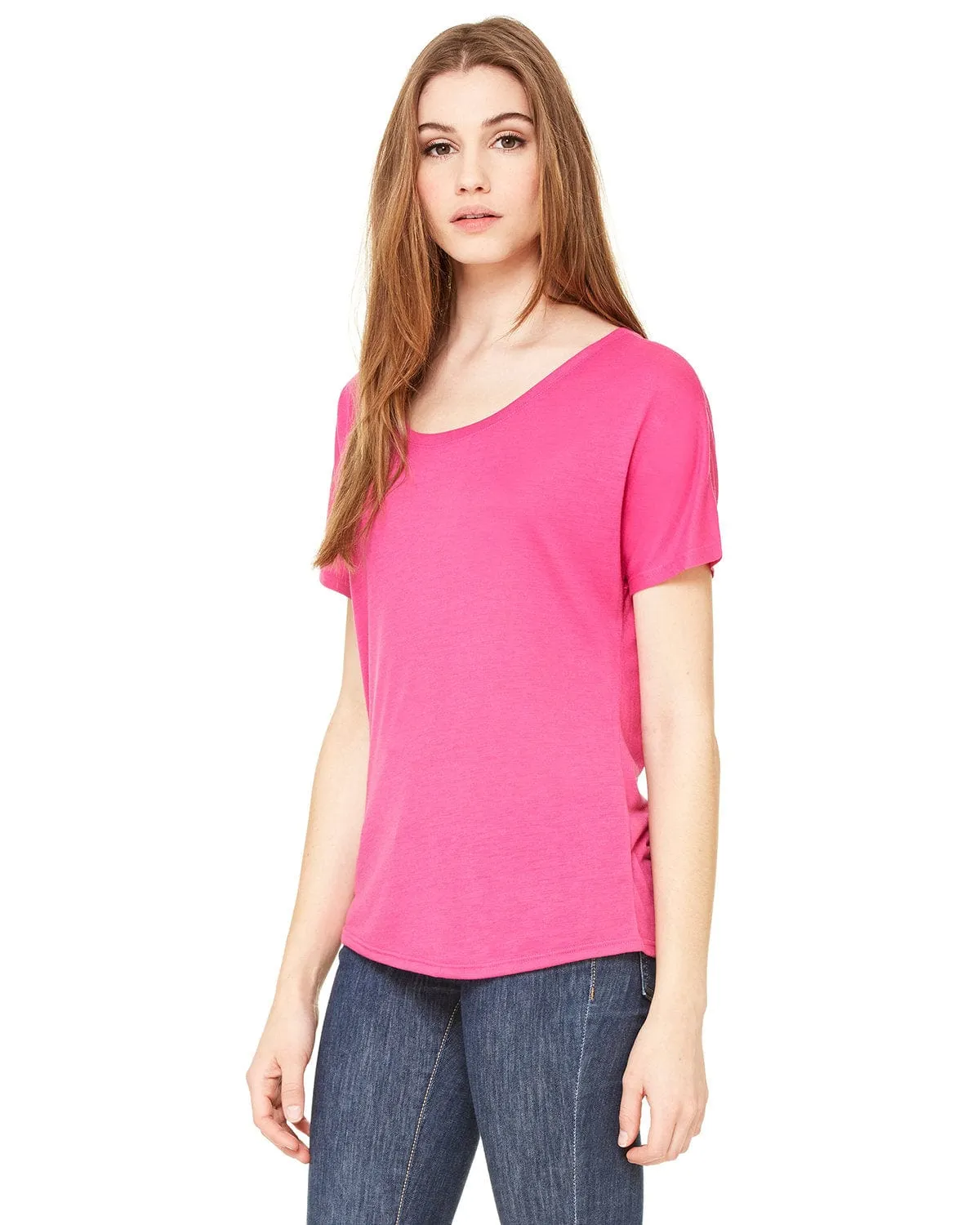 Bella Canvas Ladies Slouchy T-Shirt | Berry