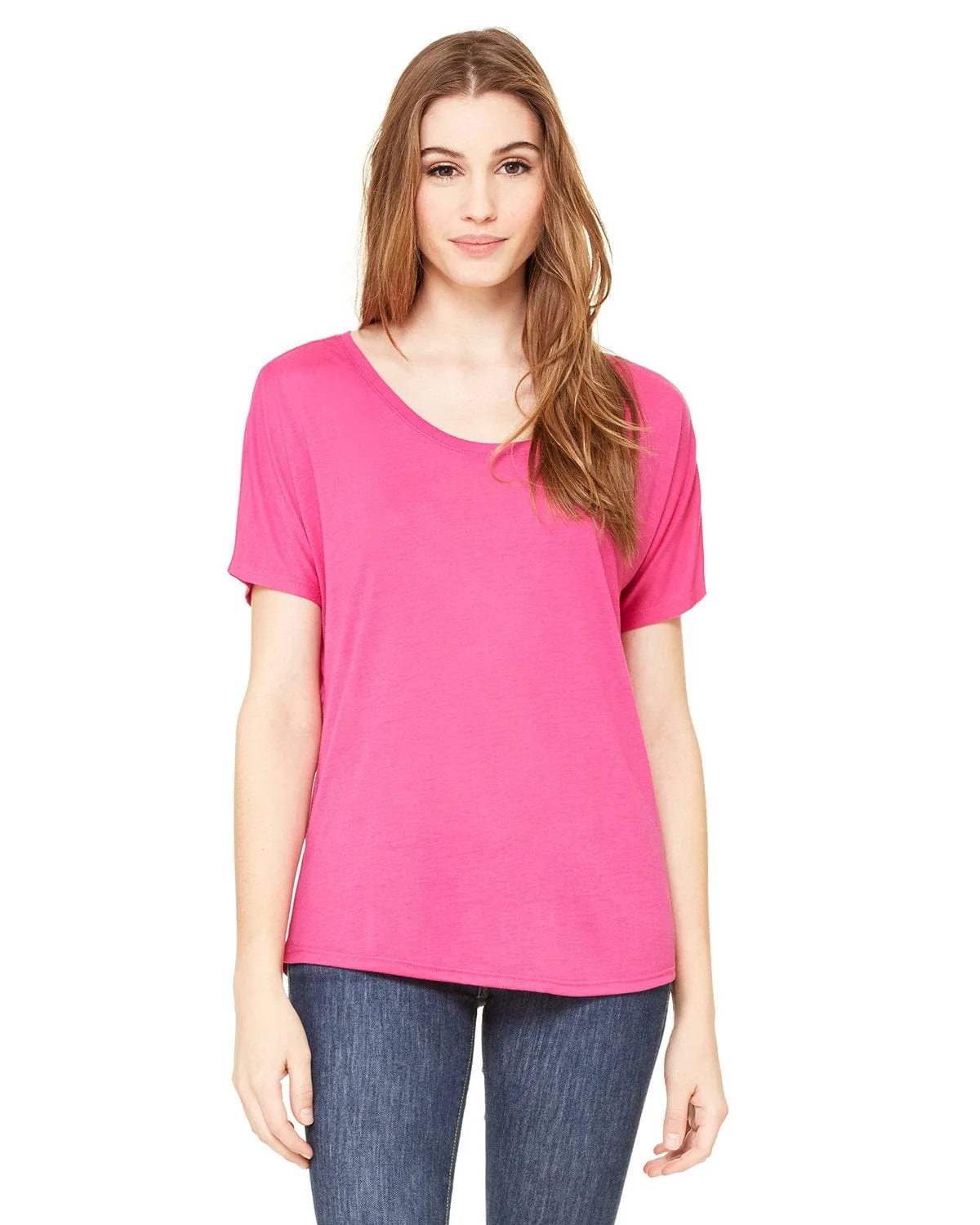 Bella Canvas Ladies Slouchy T-Shirt | Berry