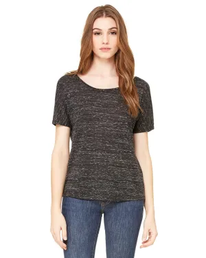 Bella Canvas Ladies Slouchy T-Shirt | Black Marble