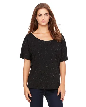 Bella Canvas Ladies Slouchy T-Shirt | Black Speckled