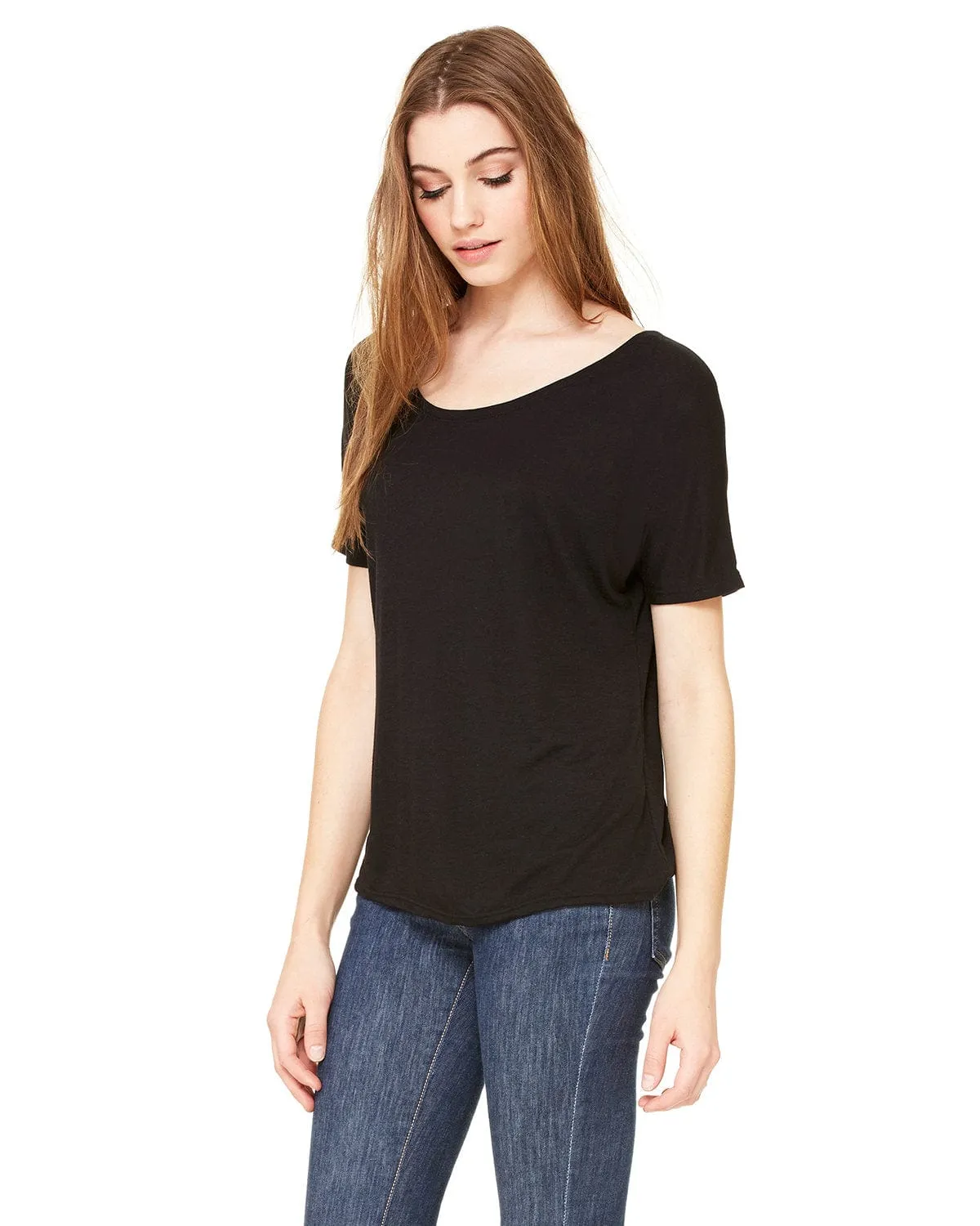 Bella Canvas Ladies Slouchy T-Shirt | Black
