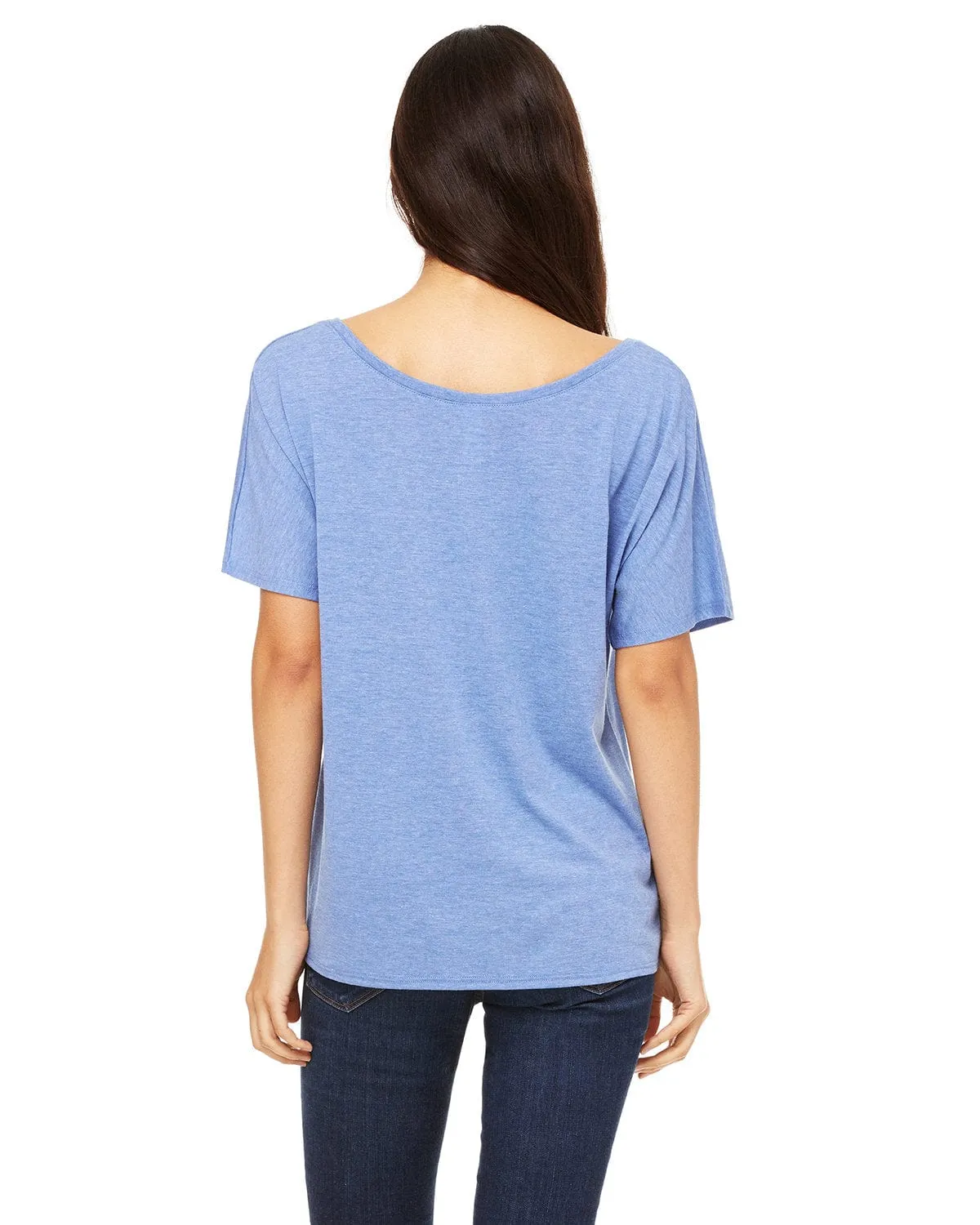Bella Canvas Ladies Slouchy T-Shirt | Blue Triblend