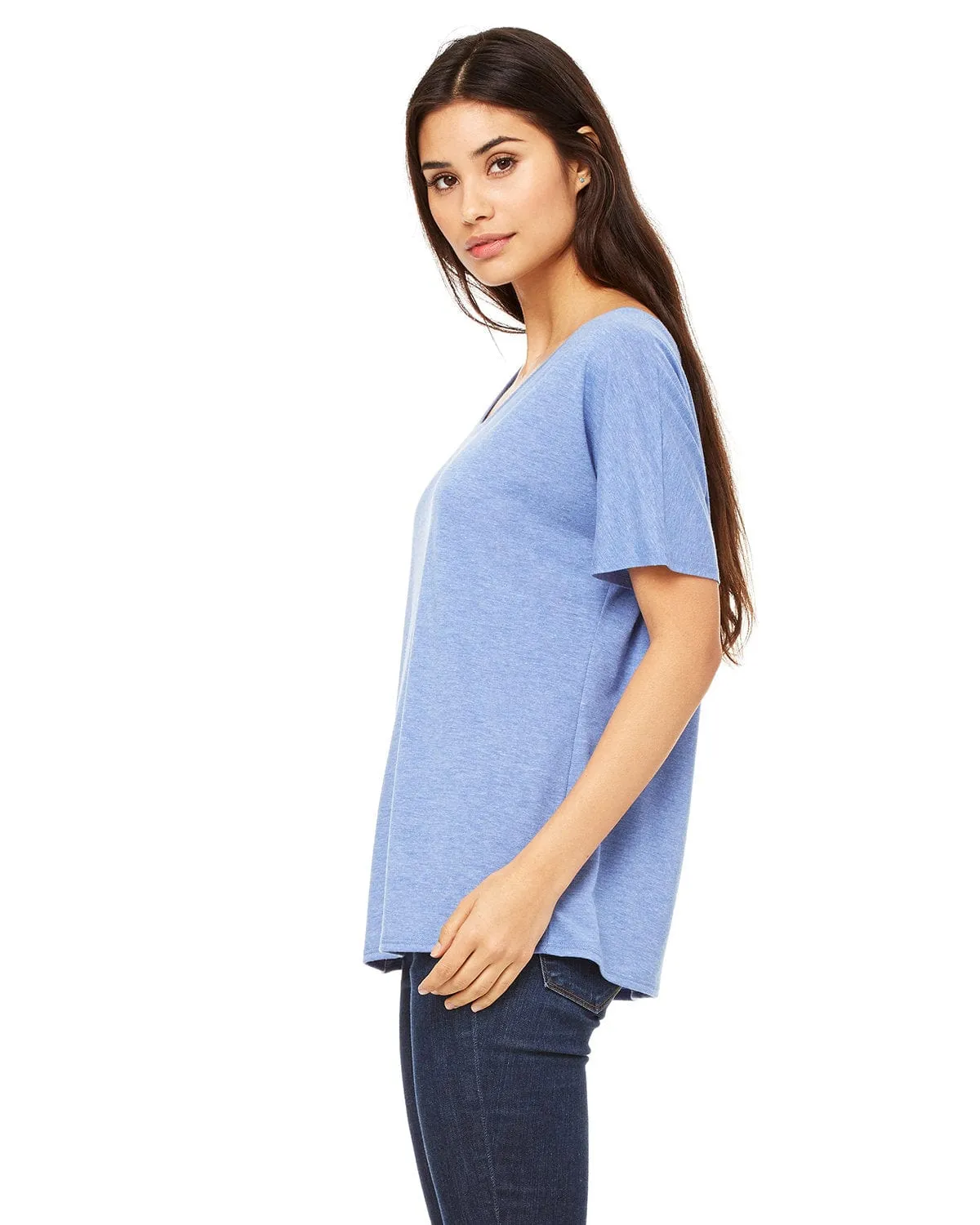 Bella Canvas Ladies Slouchy T-Shirt | Blue Triblend