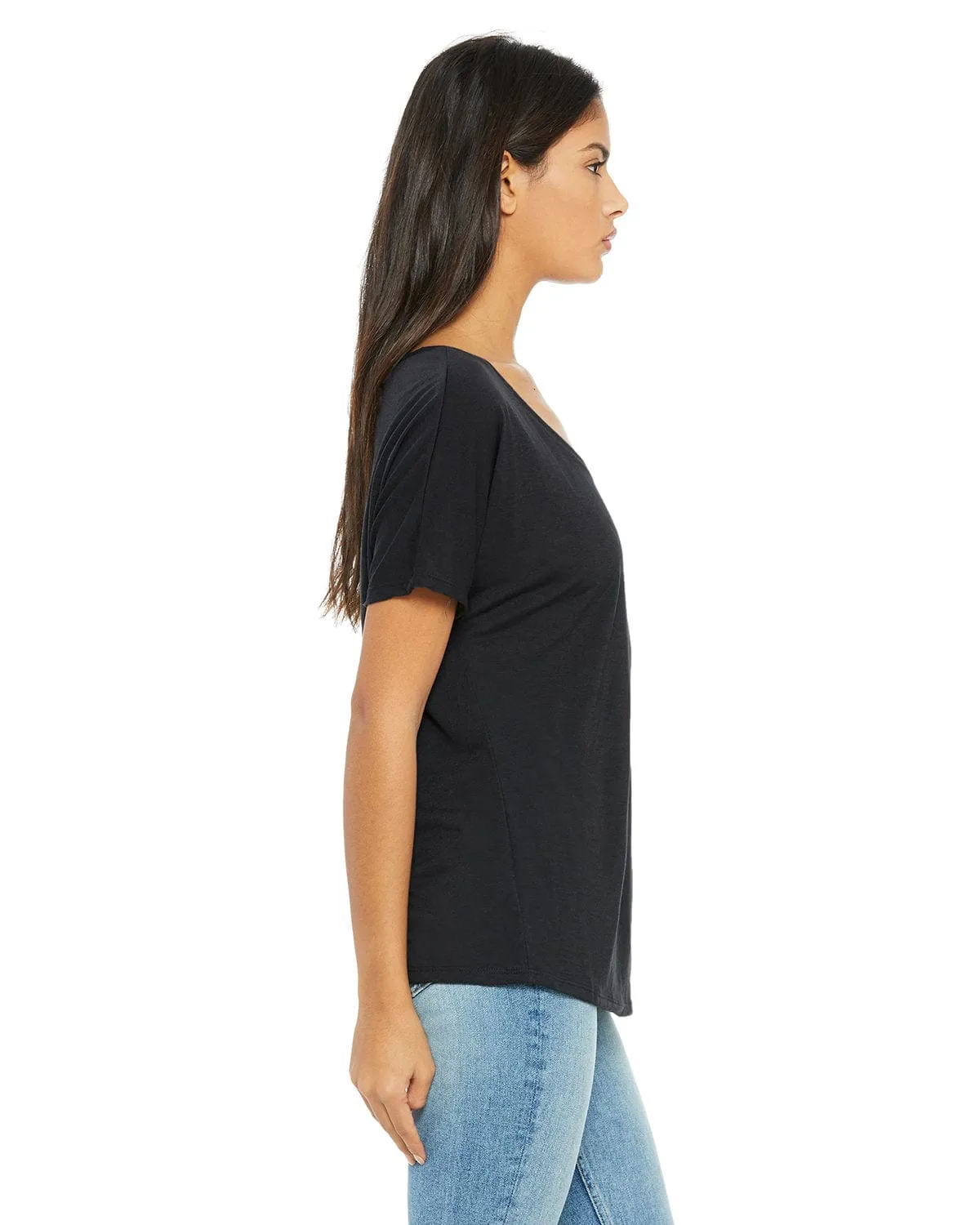 Bella Canvas Ladies Slouchy T-Shirt | Dark Grey