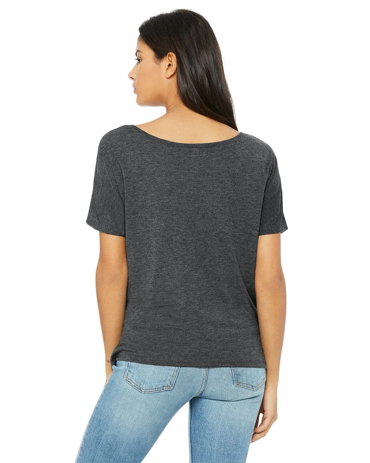 Bella Canvas Ladies Slouchy T-Shirt | Drk Grey Heather