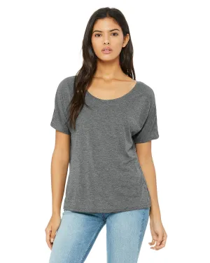 Bella Canvas Ladies Slouchy T-Shirt | Grey Triblend