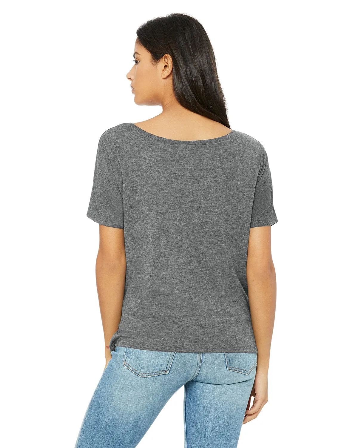 Bella Canvas Ladies Slouchy T-Shirt | Grey Triblend
