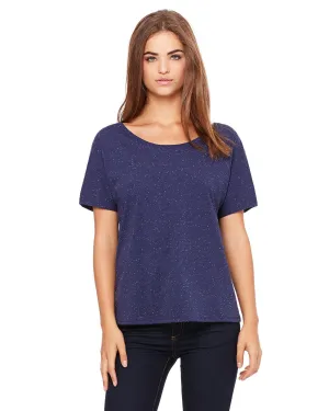 Bella Canvas Ladies Slouchy T-Shirt | Navy Speckled