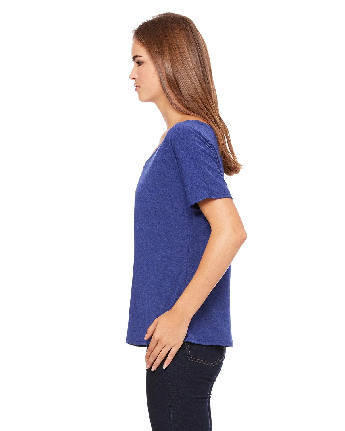 Bella Canvas Ladies Slouchy T-Shirt | Navy Triblend
