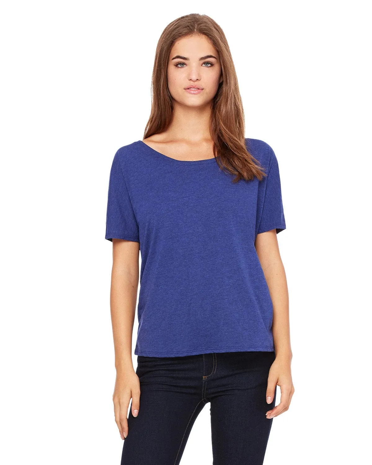 Bella Canvas Ladies Slouchy T-Shirt | Navy Triblend