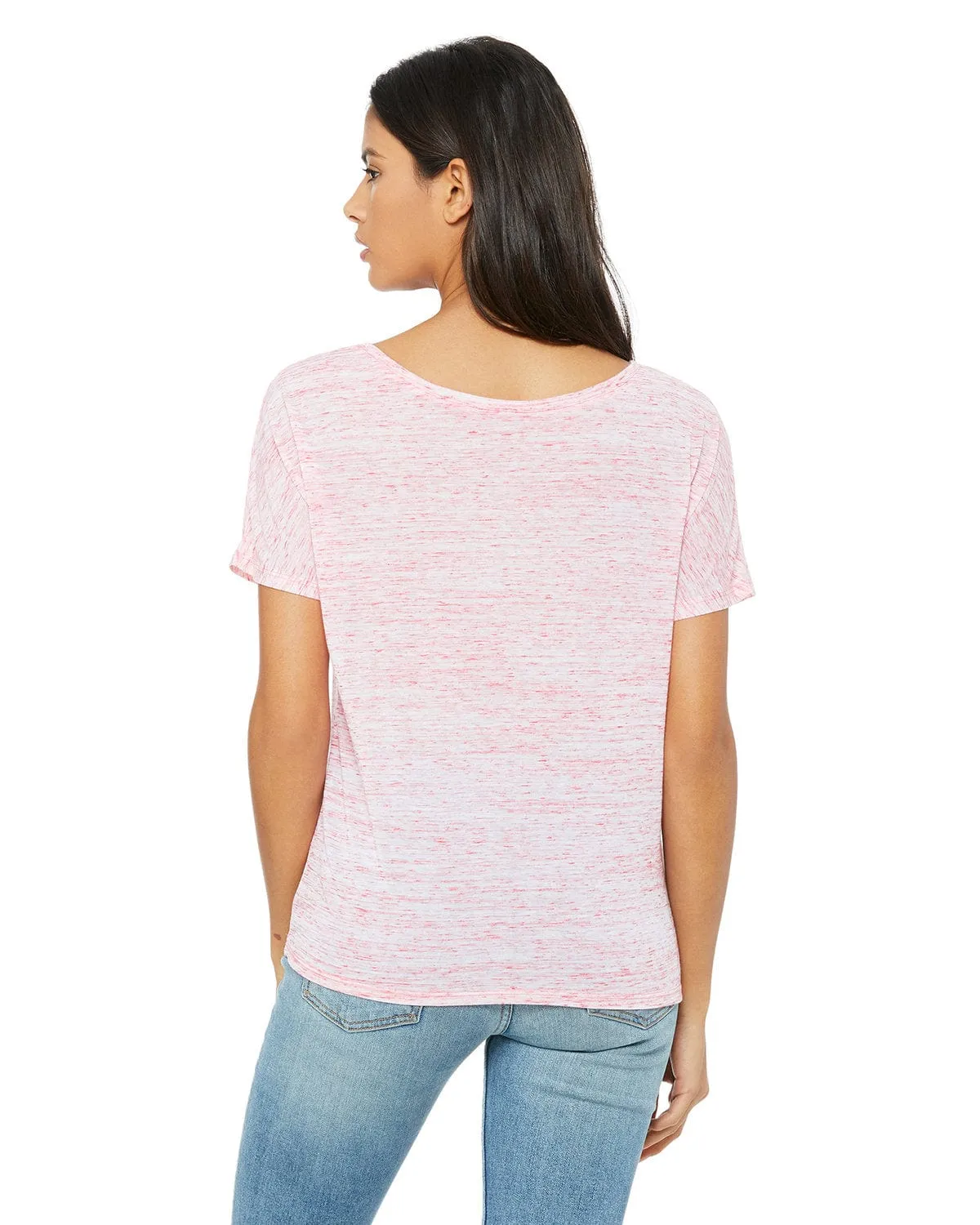 Bella Canvas Ladies Slouchy T-Shirt | Red Marble