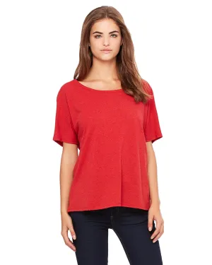 Bella Canvas Ladies Slouchy T-Shirt | Red Speckled