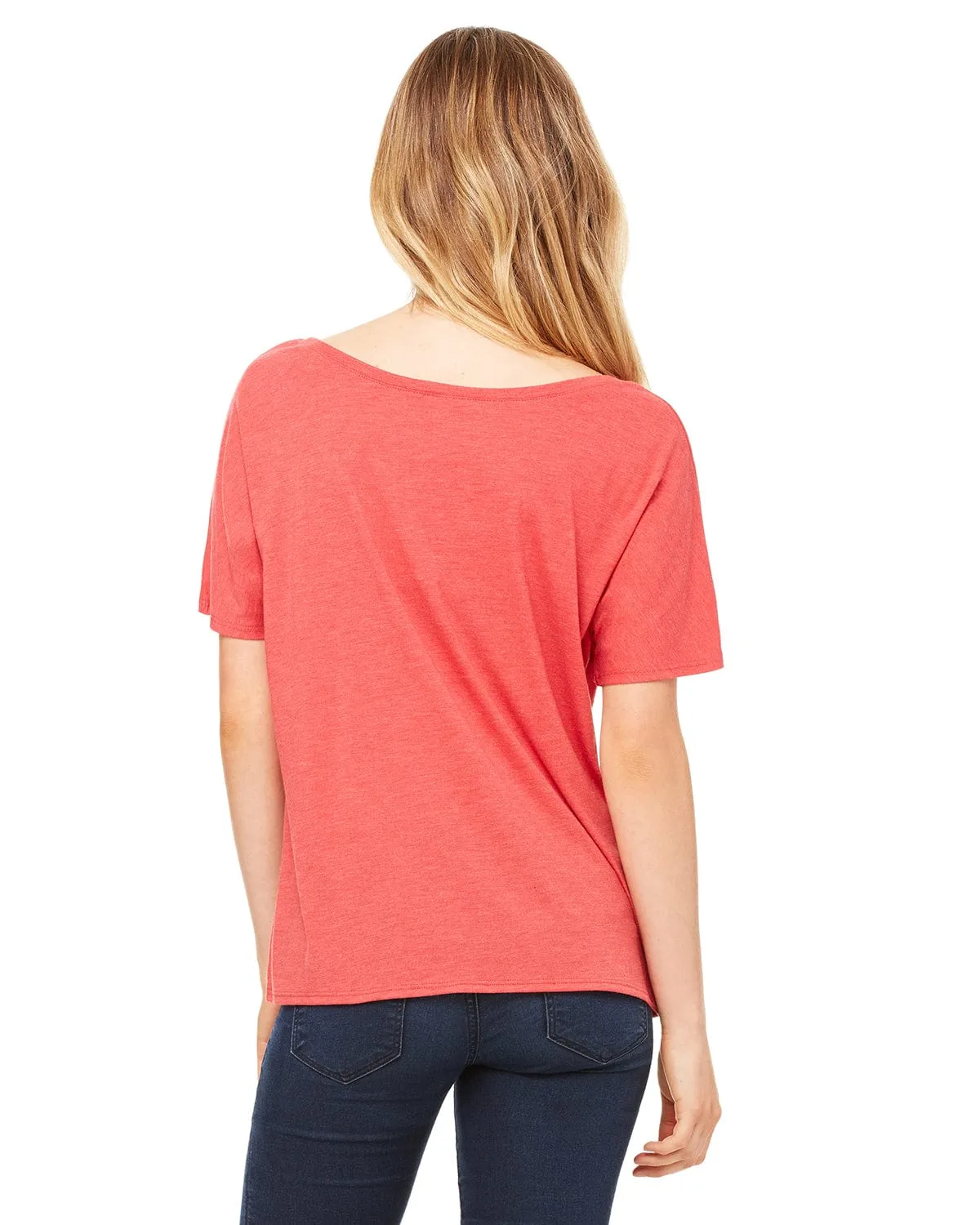 Bella Canvas Ladies Slouchy T-Shirt | Red Triblend