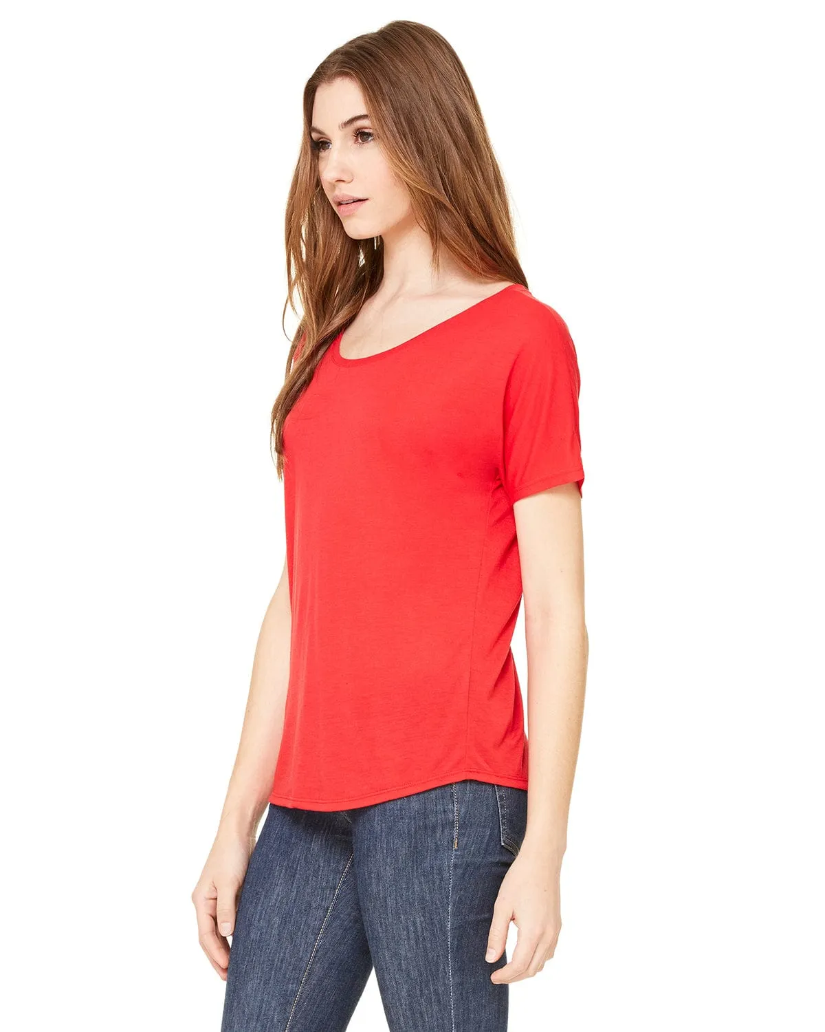 Bella Canvas Ladies Slouchy T-Shirt | Red