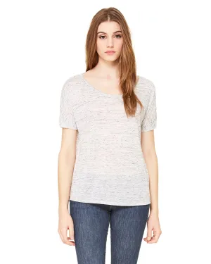 Bella Canvas Ladies Slouchy T-Shirt | White Marble