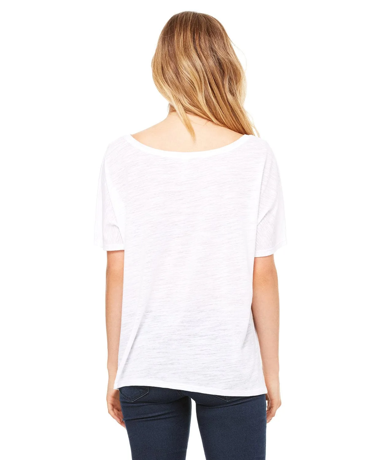 Bella Canvas Ladies Slouchy T-Shirt | White Slub