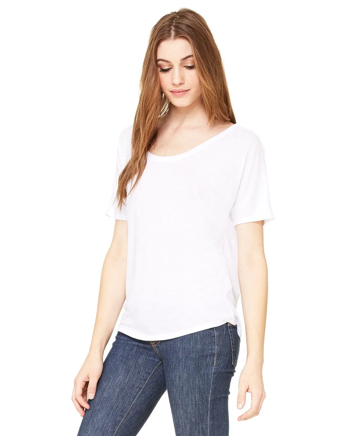 Bella Canvas Ladies Slouchy T-Shirt | White
