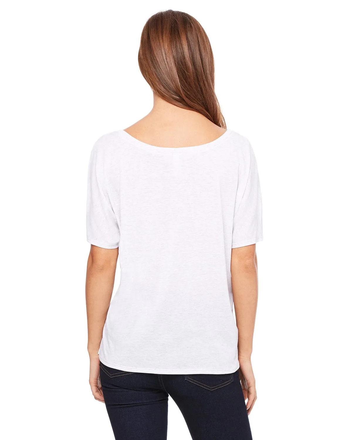 Bella Canvas Ladies Slouchy T-Shirt | Wht Fleck Trbd