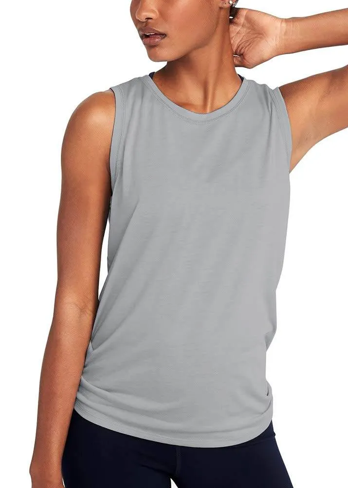 Bestisun Workout Shirts Athletic Tank Tops Workout Tank Tops Backless Tops Workout Shirts for Women Gray S