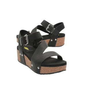 Biloxi Black Wedge Sandal