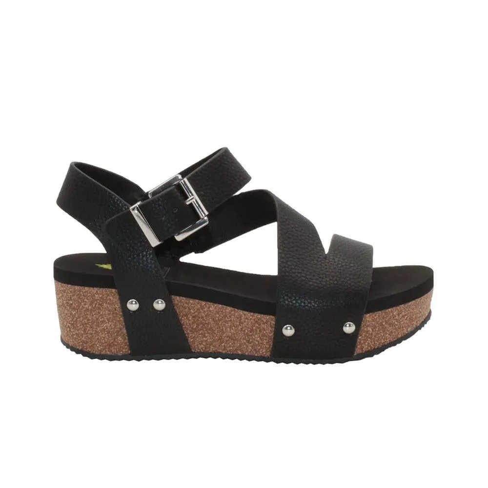 Biloxi Black Wedge Sandal