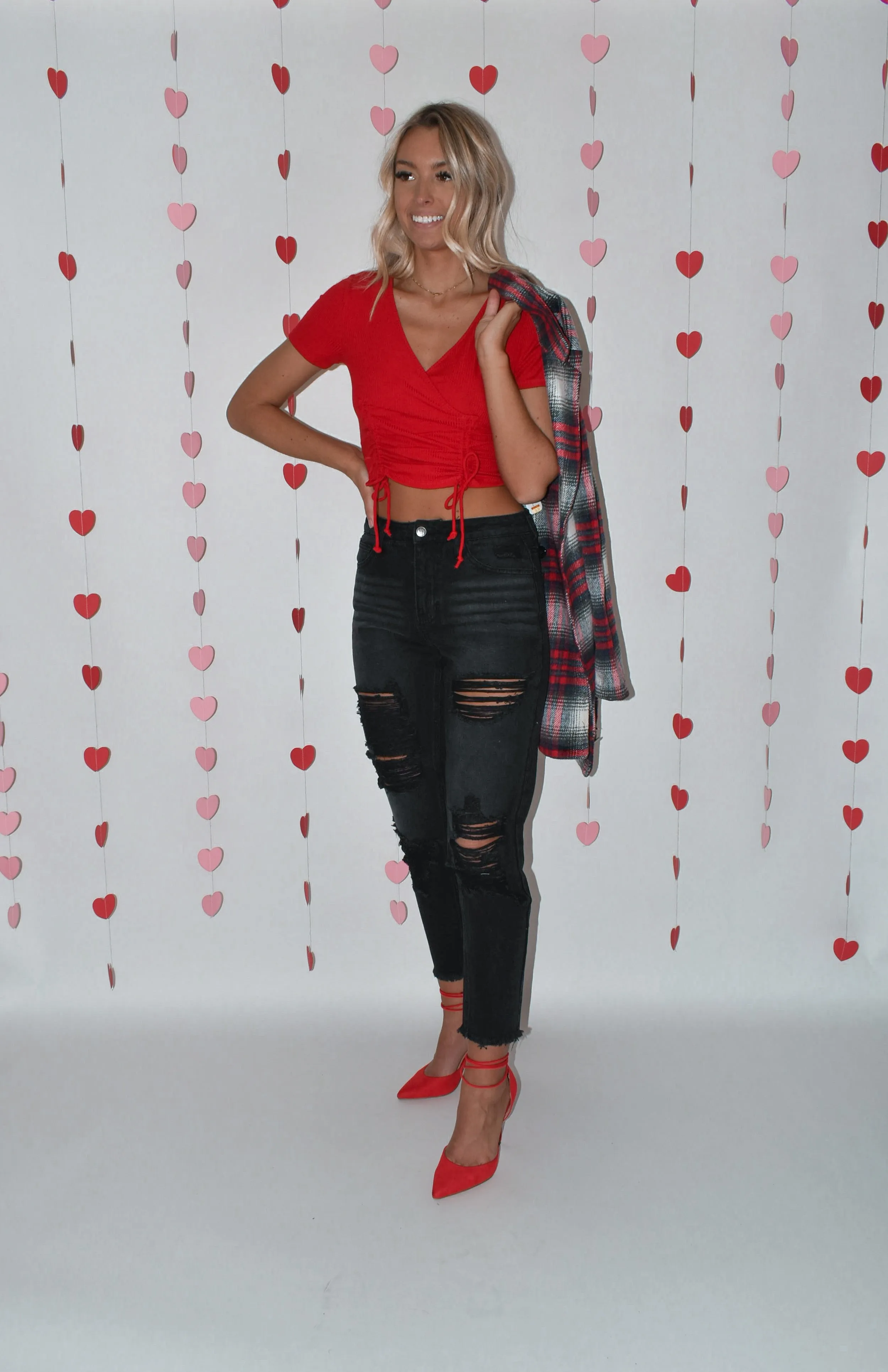 Black Distressed Mom Jeans
