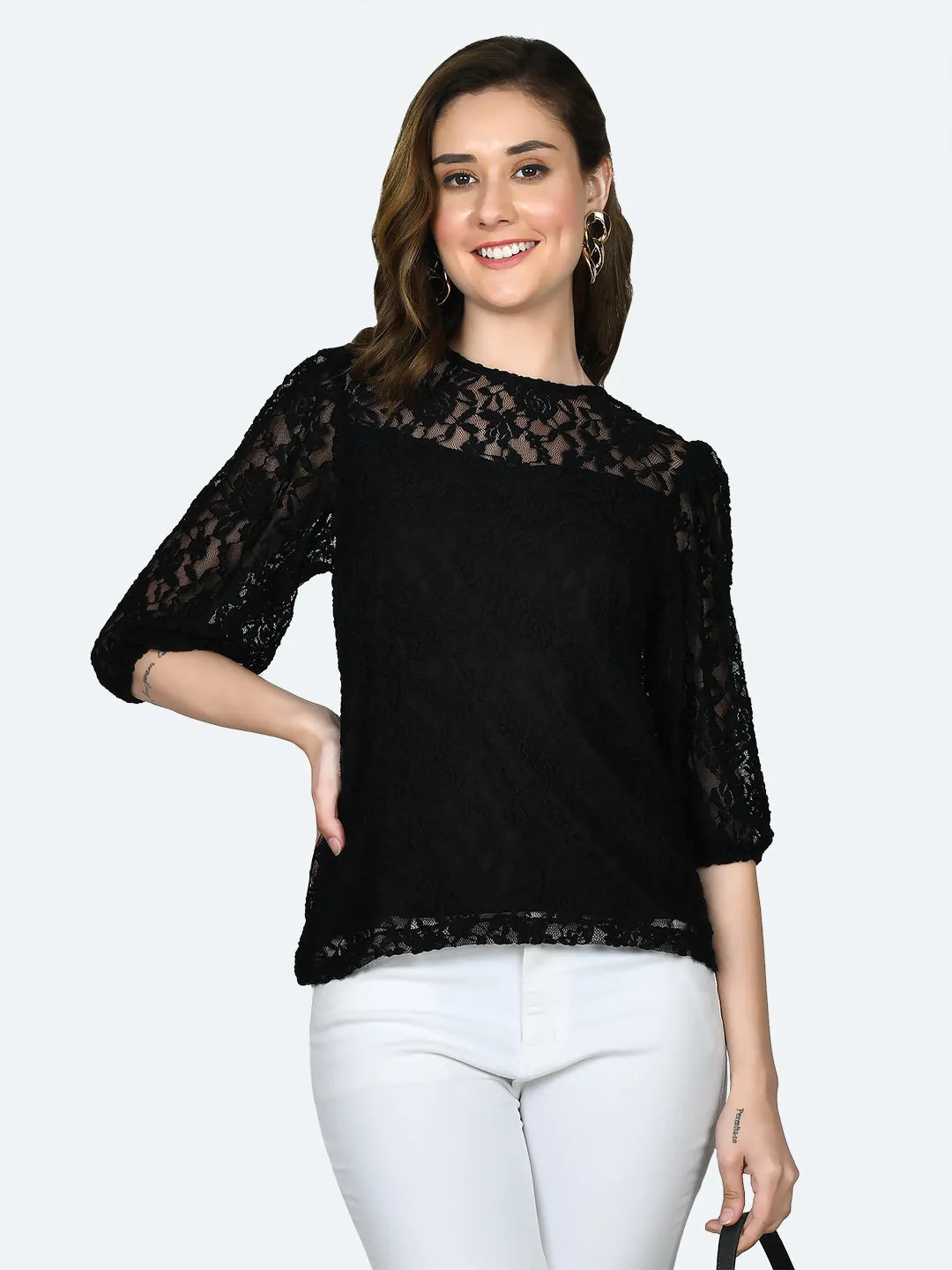 Black Lace Top