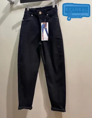 BLACK MOM JEANS