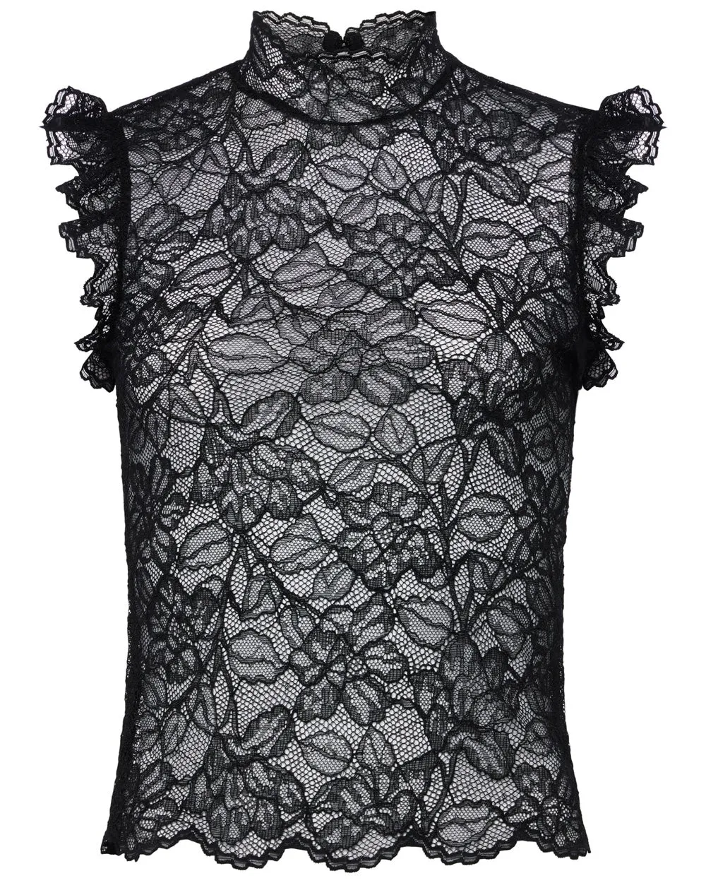 Black Short Sleeve Lace Kaila Top