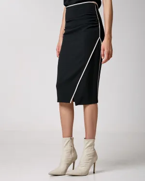 Black wrap skirt