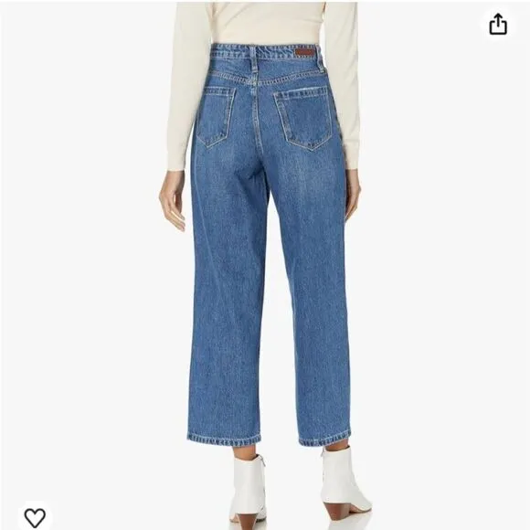 Blank NYC at Nordstrom The Baxter Ribcage Wide Leg Cropped Distressed Mom Jeans