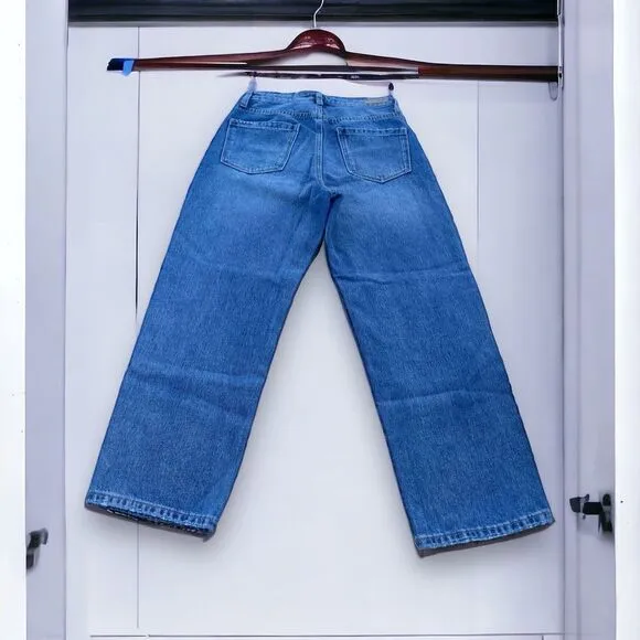 Blank NYC at Nordstrom The Baxter Ribcage Wide Leg Cropped Distressed Mom Jeans