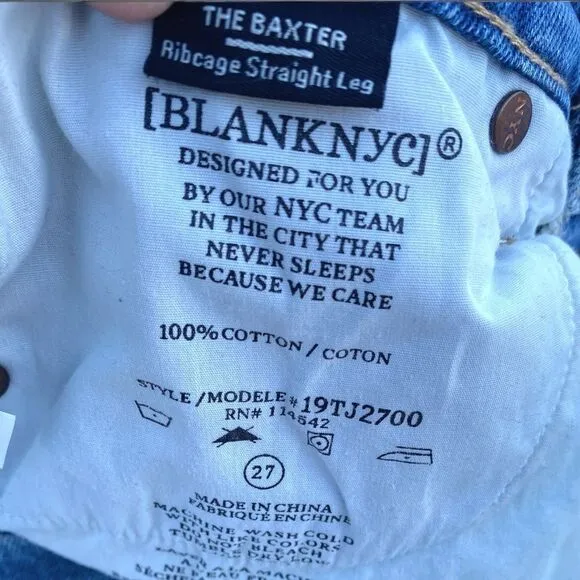 Blank NYC at Nordstrom The Baxter Ribcage Wide Leg Cropped Distressed Mom Jeans