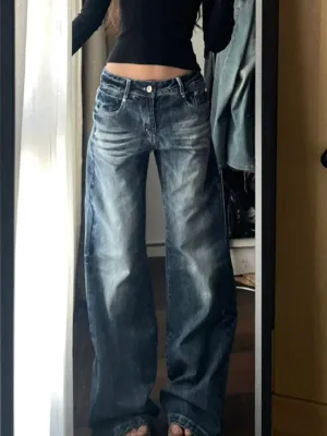 Blaue American Vintage Design Boyfriend Jeans