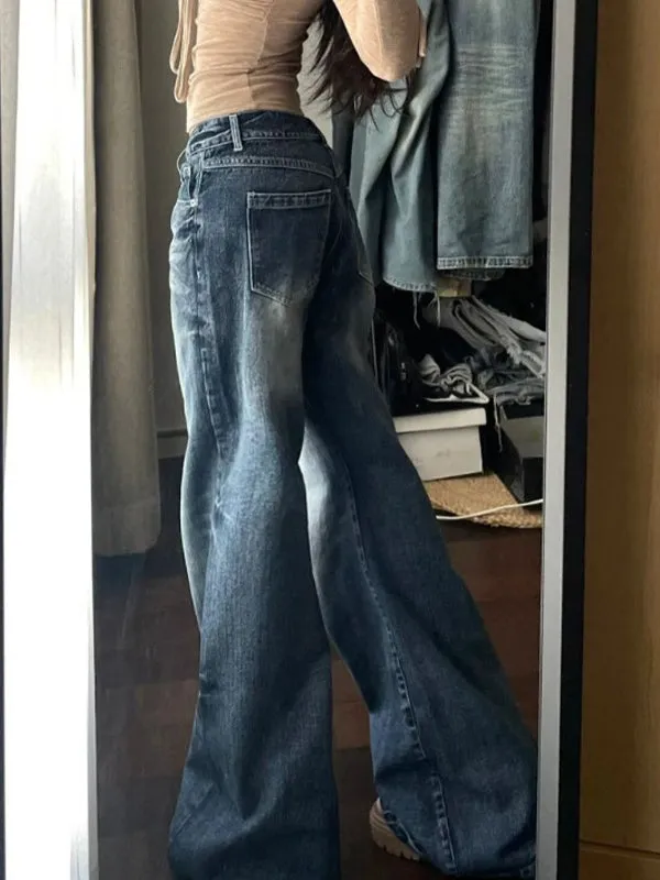 Blaue American Vintage Design Boyfriend Jeans