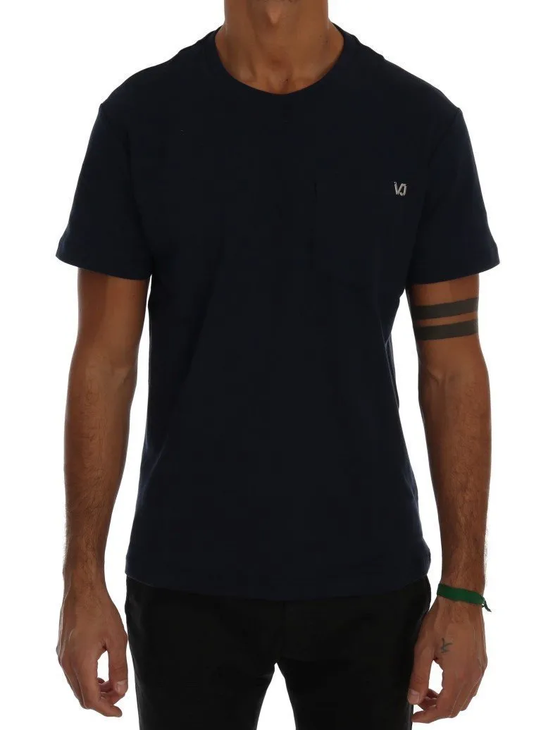 Blue Cotton Crewneck T-Shirt