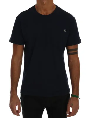 Blue Cotton Crewneck T-Shirt
