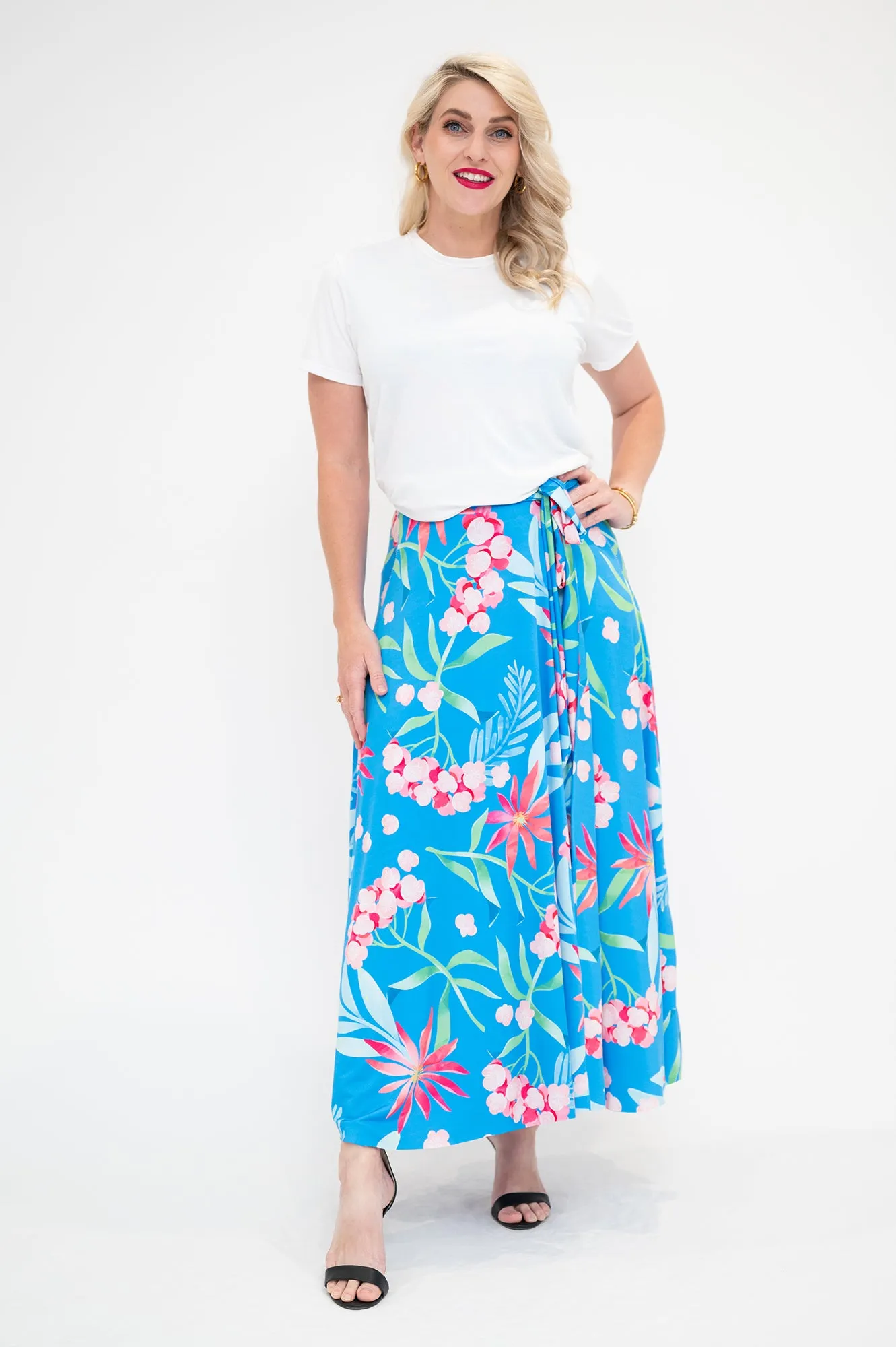 Blue Hydrangea - Wrap Skirt