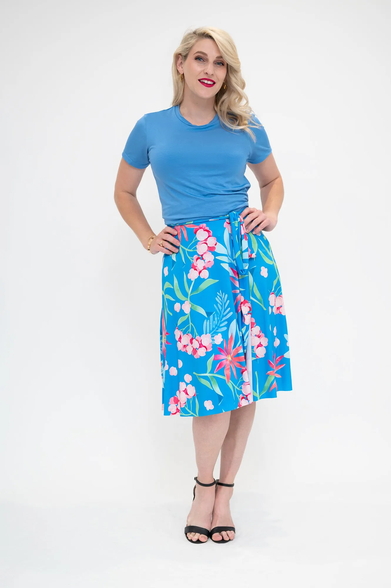 Blue Hydrangea - Wrap Skirt