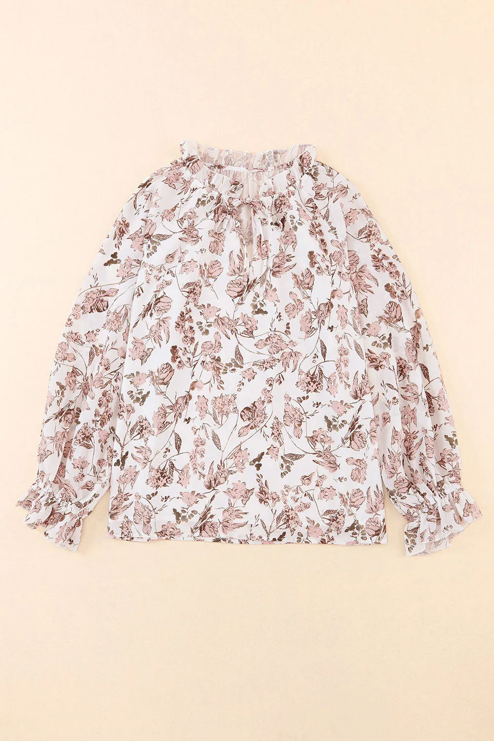 Boho Floral Split Bubble Blouse