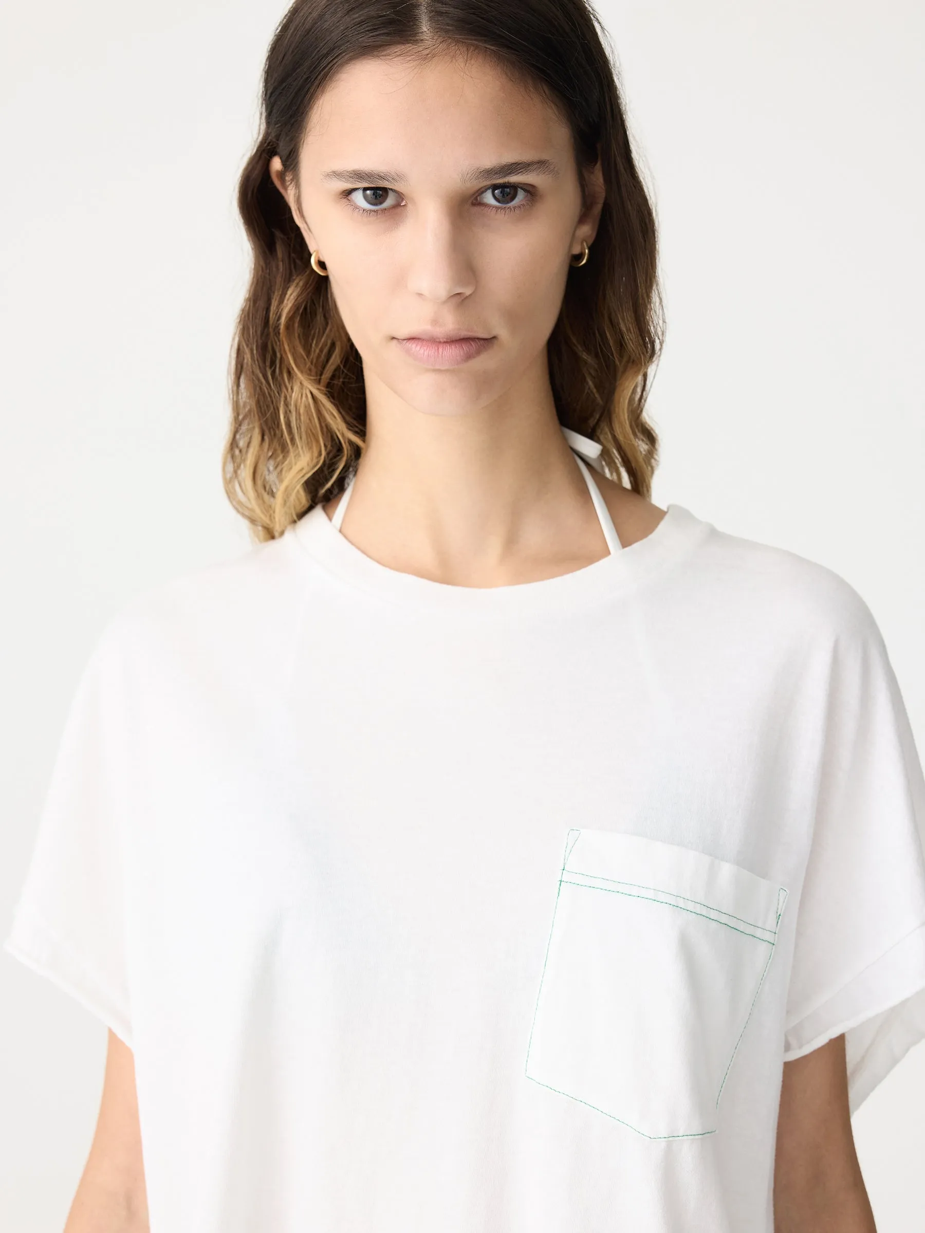 Boxy Pocket Detail Short Sleeve T-Shirt