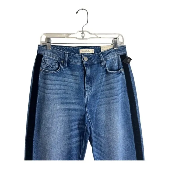 Brand New Unpublished Heather High Waist Mom Fit Blue Distress Jeans Size 28
