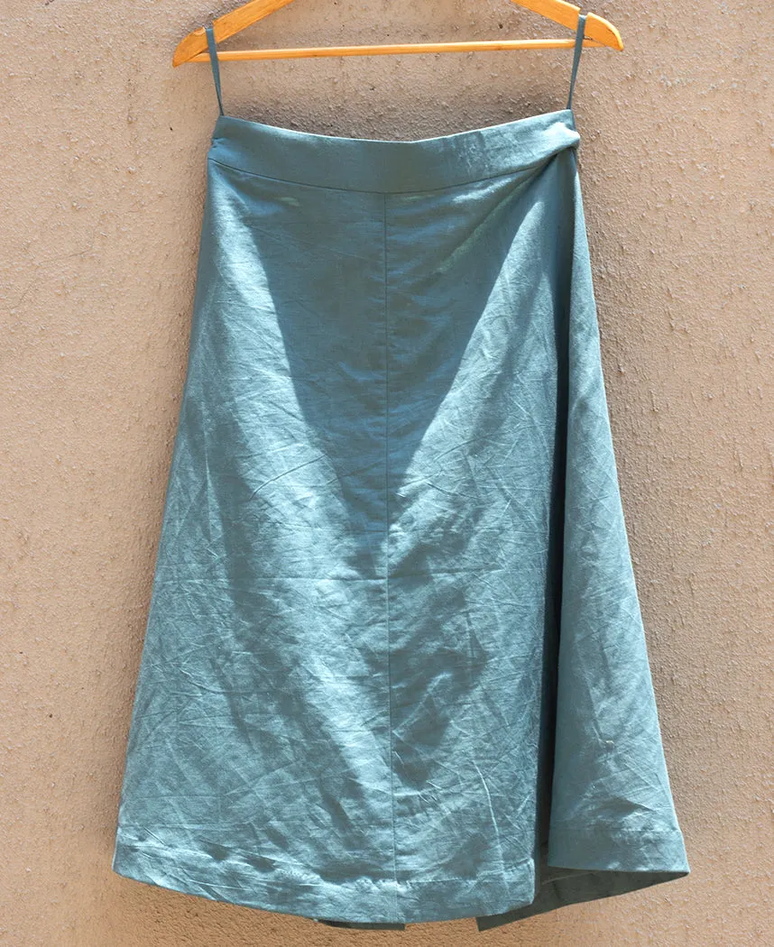 Button Down Midi Skirt