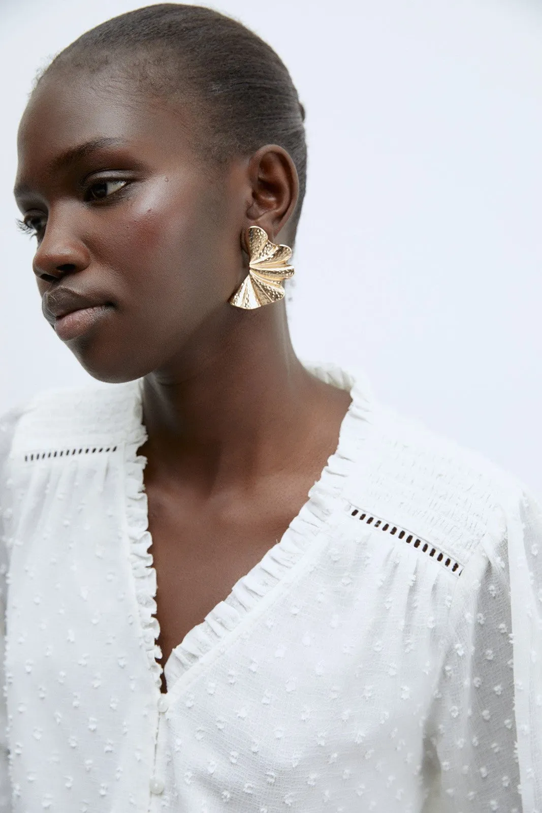 Buttons plumetis shirt - White