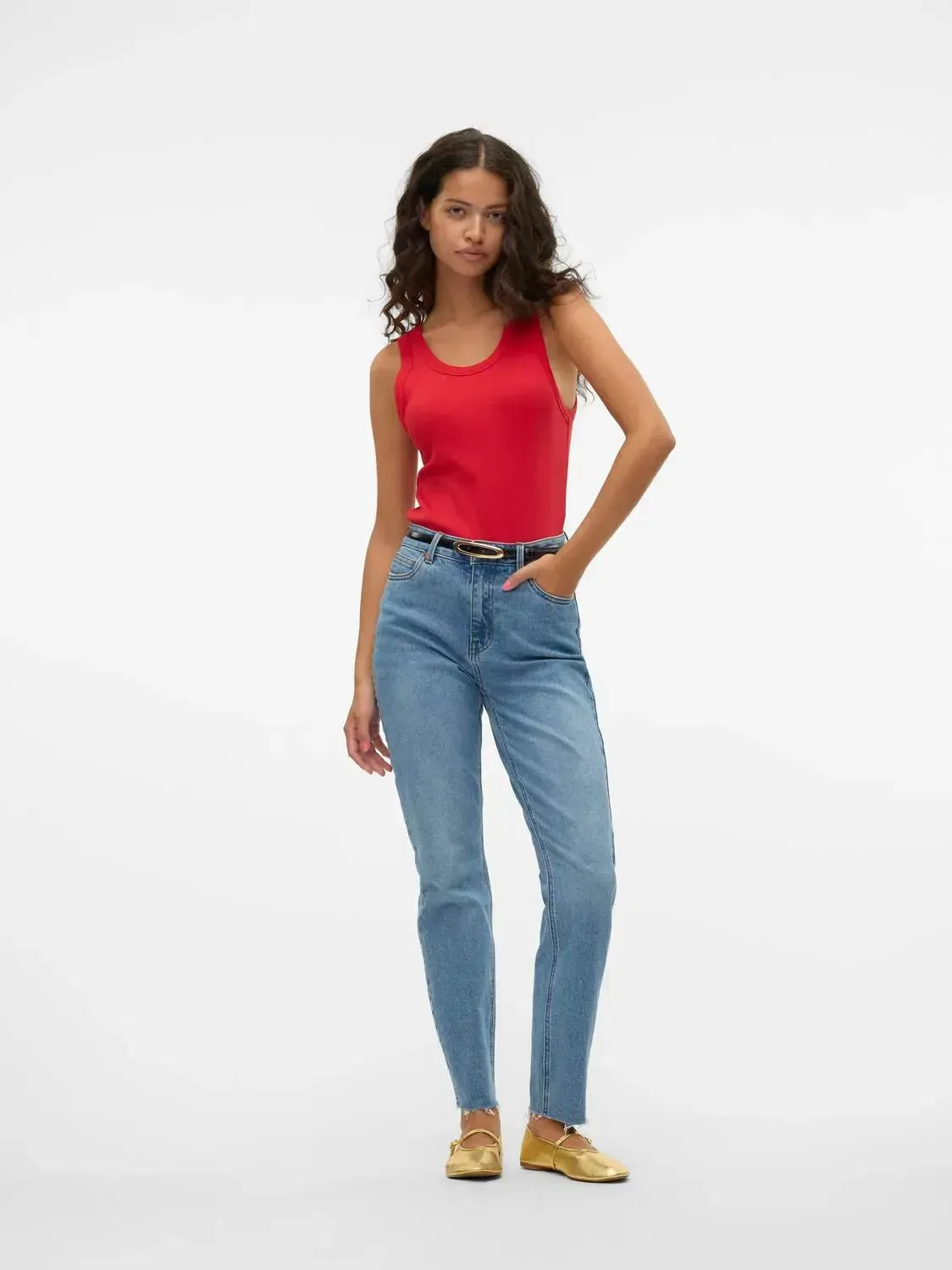 Camiseta VERO MODA Lia Racing Red