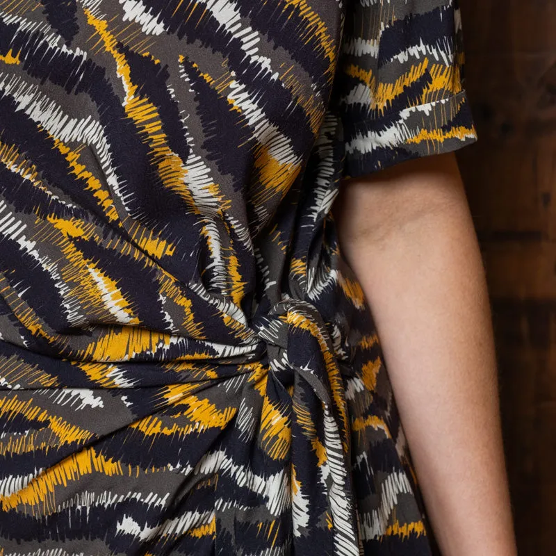 Camo Animal Wrap Dress - Fatigue