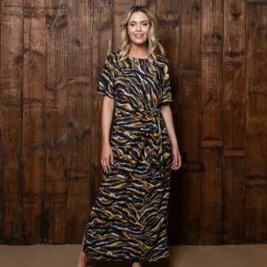 Camo Animal Wrap Dress - Fatigue